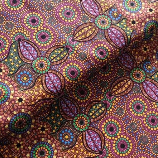 SPIRIT PLACE Aborigines Stoff aus Australien